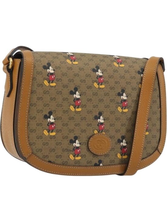 GUCCI Handbags - GUCCI Micro GG Supreme GUCCIxDisney Bag PVC Beige Gold 602694
